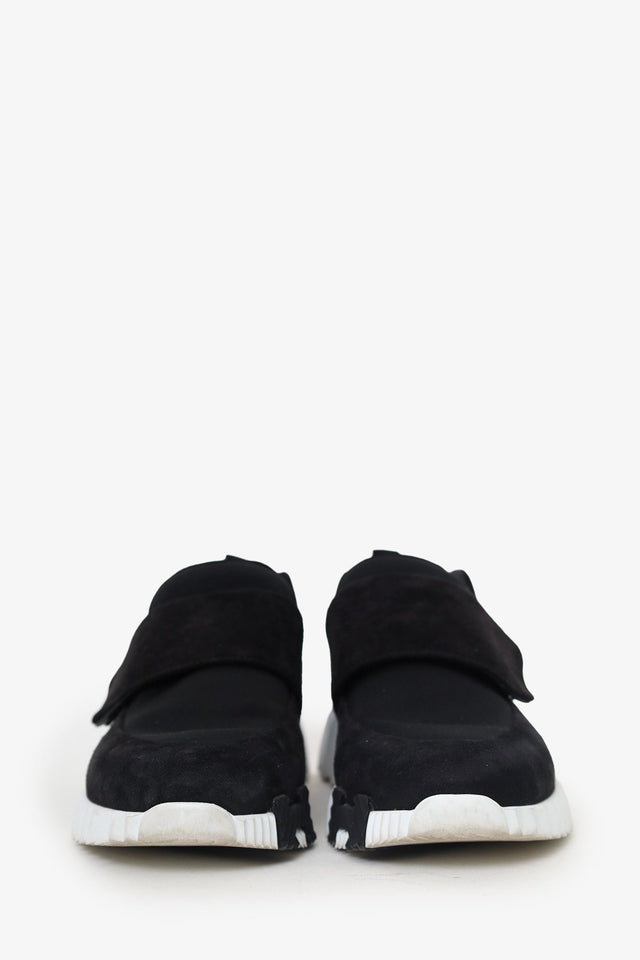 Hermes Black Suede H Sneakers Size 36