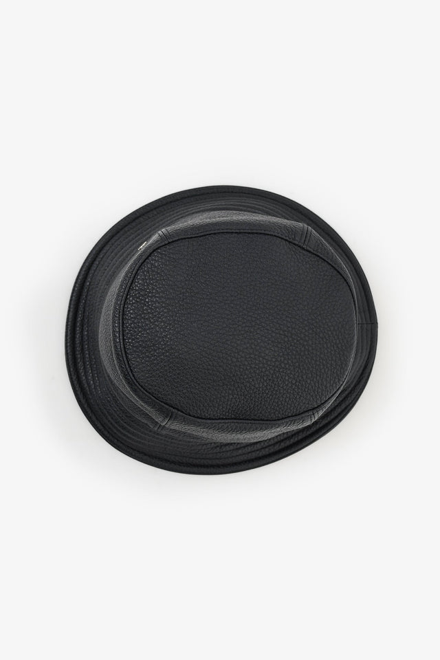 Hermes Navy Leather Bucket Hat