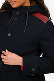 Prada Runway 2017 Navy Wool/Faux Fur Jacket Size 46