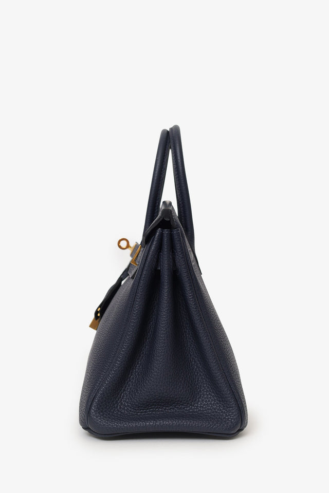 Hermes 2017 Navy Togo Leather Birkin 25 GHW