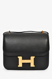 Hermes 2016 Black Swift Leather Mini Constance 18