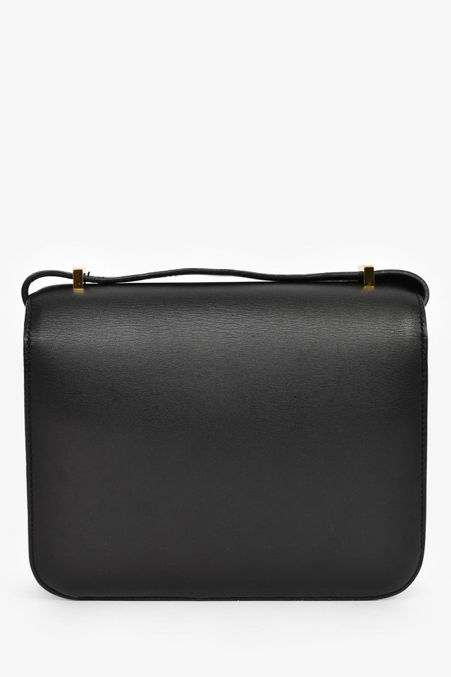 Hermes 2016 Black Swift Leather Mini Constance 18