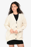 Hermes Cream Cashmere Logo Oversized igan Size 36