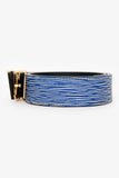 Louis Vuitton 2016 Blue Epi Leather V Belt Size 85/34
