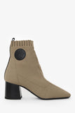 Hermes Taupe Knit Volver 60 Ankle Booties Size 37