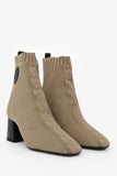 Hermes Taupe Knit Volver 60 Ankle Booties Size 37