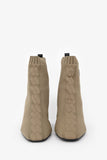 Hermes Taupe Knit Volver 60 Ankle Booties Size 37