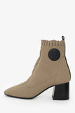 Hermes Taupe Knit Volver 60 Ankle Booties Size 37
