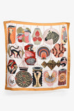 Hermes Gold/Blush Silk ' Lanternes et Ballons' Scarf 90 with Tags