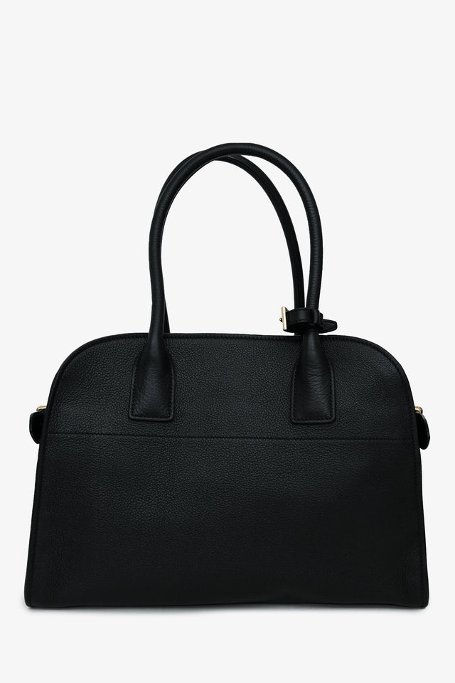 Prada Black Leather Medium Tote Bag