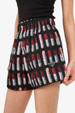 Prada Black/Pink Lipstick Print Shorts Size 38