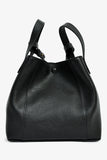 Christian Dior Black Grained Calfskin Bucket Bag With Strap