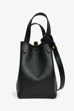 Christian Dior Black Grained Calfskin Bucket Bag With Strap