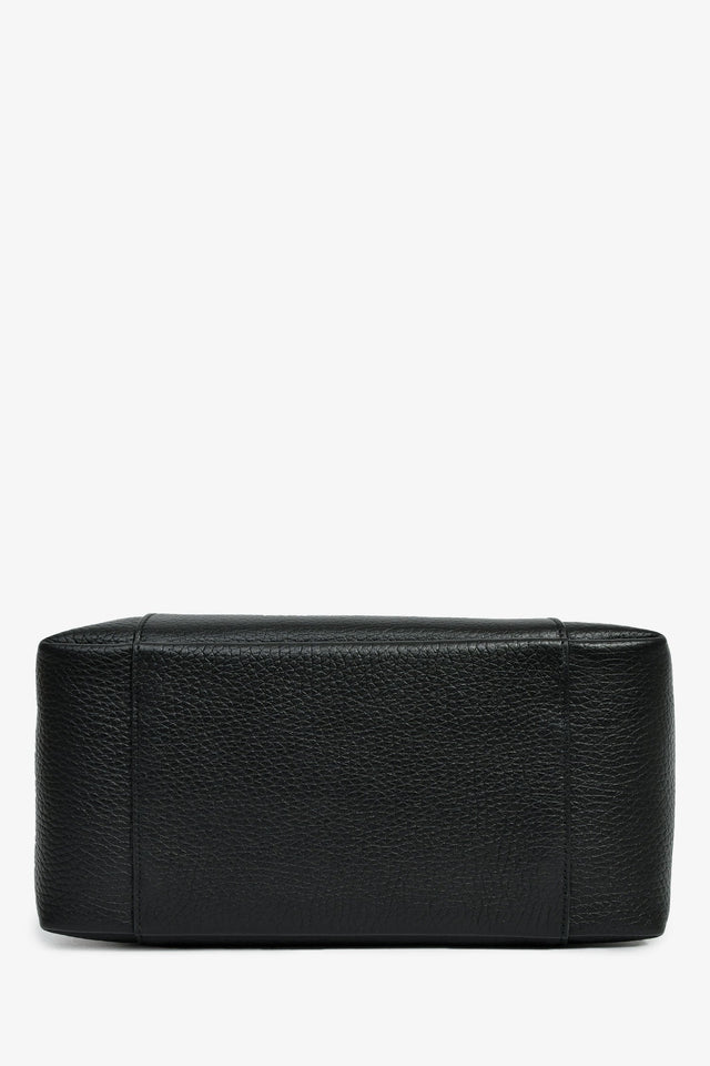 Christian Dior Black Grained Calfskin Bucket Bag With Strap