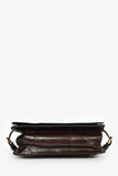 Prada Brown Leather Buckle Detail Shoulder Bag