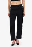 Louis Vuitton Black Monogram Front Slit Pants Size 38