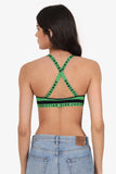 Christian Dior Green/Black Knit Bralette Size XS