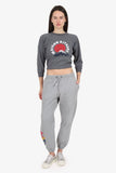 Burberry London Grey/Multicolour 'Burberry' Embroidered Joggers Size S