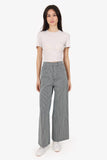 Christian Dior White/Navy Striped Wide Leg Pants Size 34