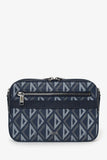 Christian Dior 2023 Navy Coated Canvas CD Diamond Safari Messenger