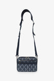 Christian Dior 2023 Navy Coated Canvas CD Diamond Safari Messenger