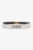 Hermes Silver Tone/White Bangle