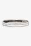 Hermes Silver Tone/White Bangle