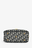 Christian Dior 2017 Navy Oblique Jacquard Bowling Bag with Strap