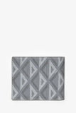 Dior Homme Grey Coated Canvas CD Diamond Print Bi Fold Wallet