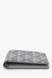 Dior Homme Grey Coated Canvas CD Diamond Print Bi Fold Wallet