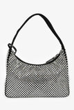 Prada Black Satin Crystal Re-Edition Mini Shoulder Bag