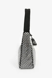 Prada Black Satin Crystal Re-Edition Mini Shoulder Bag