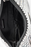 Prada Black Satin Crystal Re-Edition Mini Shoulder Bag