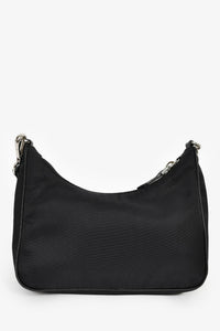 Prada Black Re-Nylon Re-Edition 2005 Crossbody Bag with Chain & Pouch