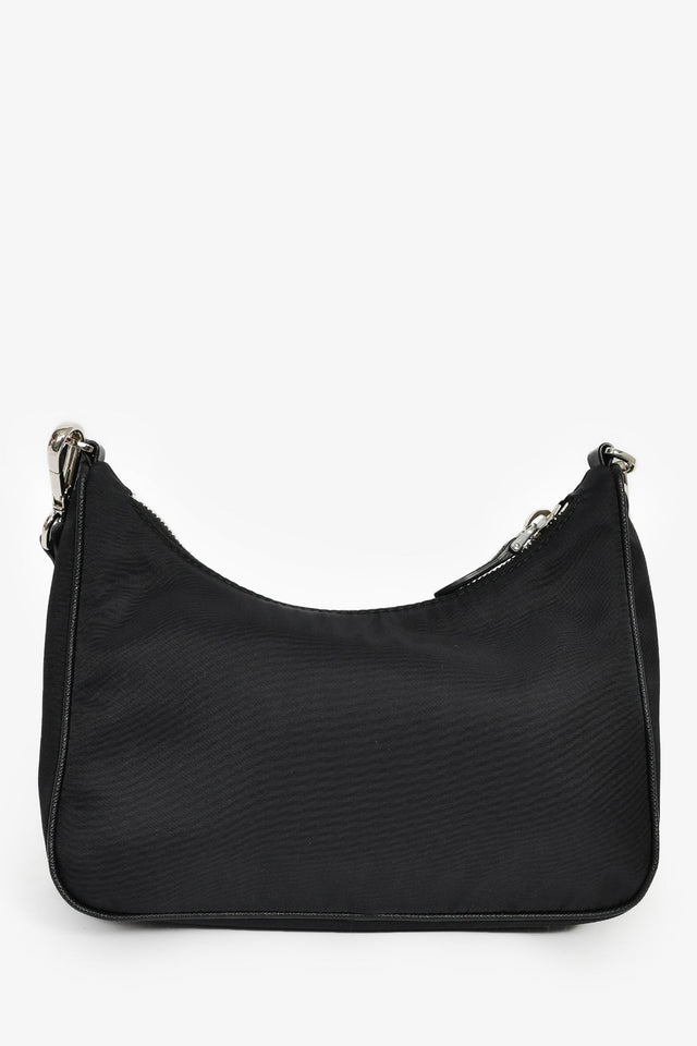 Prada Black Re-Nylon Re-Edition 2005 Crossbody Bag with Chain & Pouch
