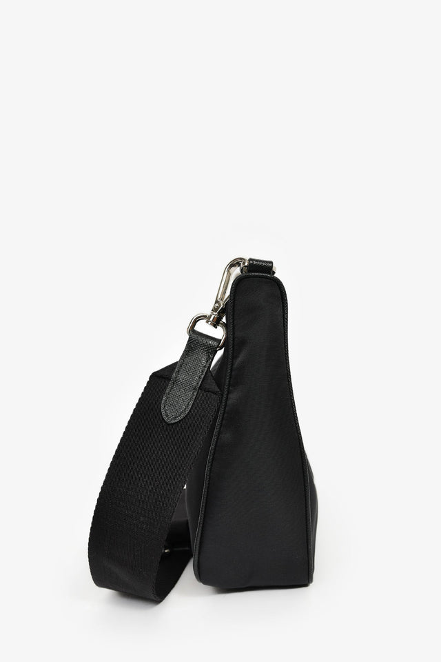 Prada Black Re-Nylon Re-Edition 2005 Crossbody Bag with Chain & Pouch