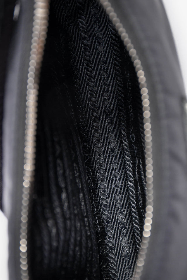 Prada Black Re-Nylon Re-Edition 2005 Crossbody Bag with Chain & Pouch