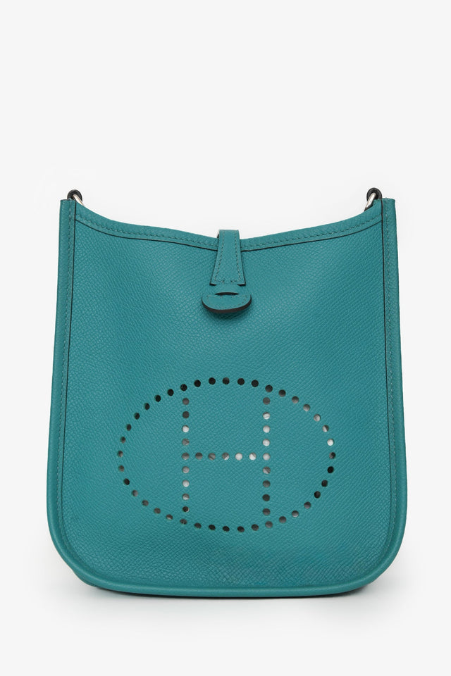 Hermes 2019 Turquoise Clemence Evelyne I Très Petite Modèle 16