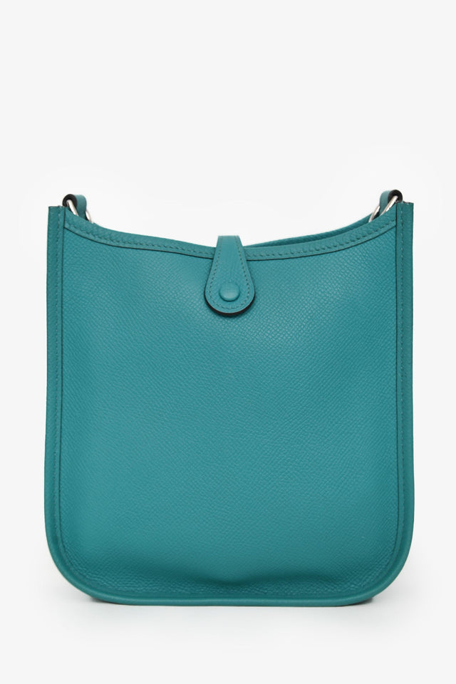 Hermes 2019 Turquoise Clemence Evelyne I Très Petite Modèle 16