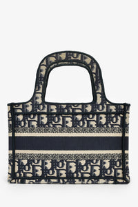 Christian Dior 2020 Navy Oblique Mini Book Tote