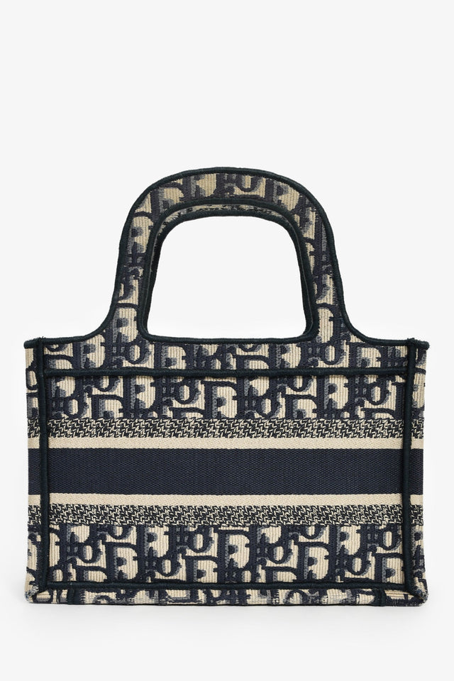 Christian Dior 2020 Navy Oblique Mini Book Tote