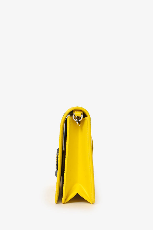 Louis Vuitton x Yayoi Kusama Yellow/Black Epi Leather Twist Belt Chain Wallet