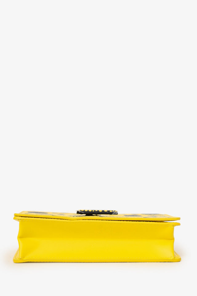 Louis Vuitton x Yayoi Kusama Yellow/Black Epi Leather Twist Belt Chain Wallet