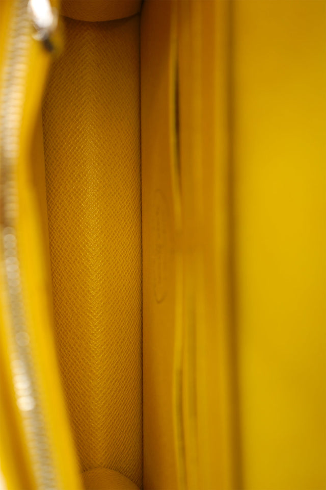 Louis Vuitton x Yayoi Kusama Yellow/Black Epi Leather Twist Belt Chain Wallet