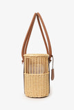 Hermes 2022 Beige/Brown Wicker/Taurillon Leather Park Bottle Basket