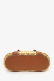 Hermes 2022 Beige/Brown Wicker/Taurillon Leather Park Bottle Basket