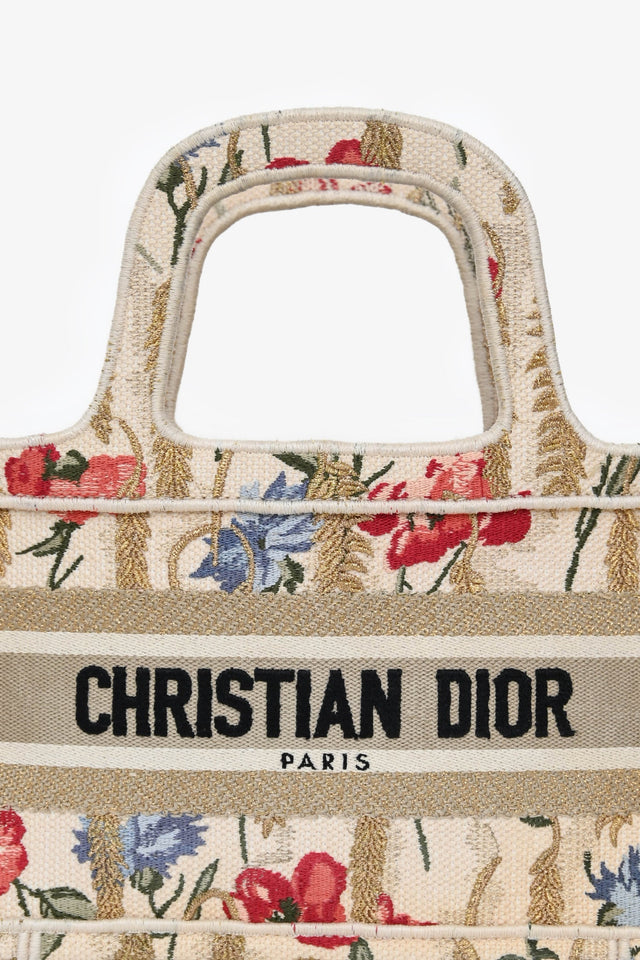 Christian Dior 2020 Canvas Mini Hibiscus Book Tote