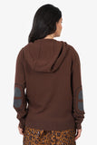 Hermes 24AW Brown Cashmere Chaine d'Ancre Knit Zip-Up Sweater Size M Mens