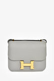 Hermes 2017 Gris Mouette Epsom Leather Mini Constance 18