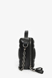 Christian Dior Black Puff Cannage Zip Around Chain 'Caro Box' Bag